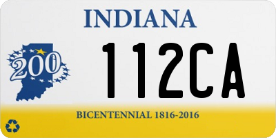 IN license plate 112CA