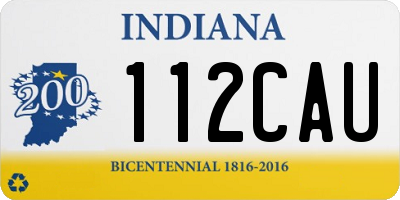 IN license plate 112CAU