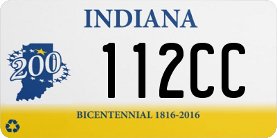 IN license plate 112CC