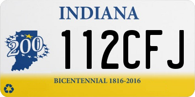 IN license plate 112CFJ