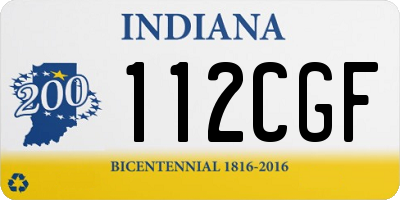 IN license plate 112CGF