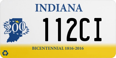 IN license plate 112CI