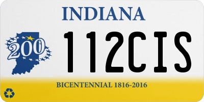 IN license plate 112CIS