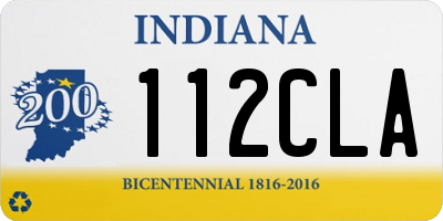 IN license plate 112CLA