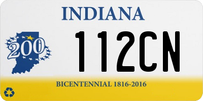 IN license plate 112CN