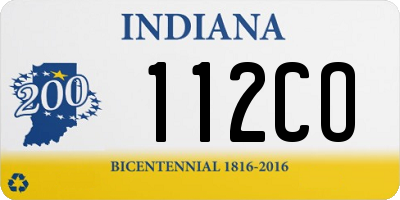 IN license plate 112CO