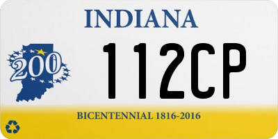 IN license plate 112CP