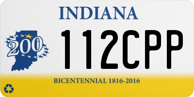 IN license plate 112CPP