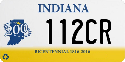 IN license plate 112CR