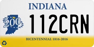 IN license plate 112CRN