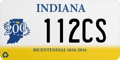 IN license plate 112CS