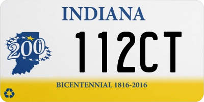 IN license plate 112CT