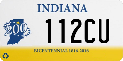 IN license plate 112CU