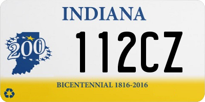 IN license plate 112CZ