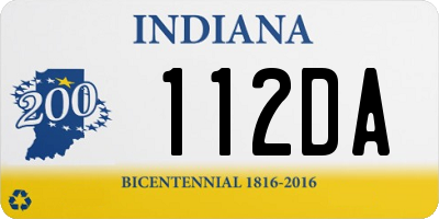 IN license plate 112DA