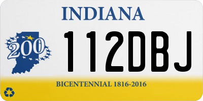 IN license plate 112DBJ