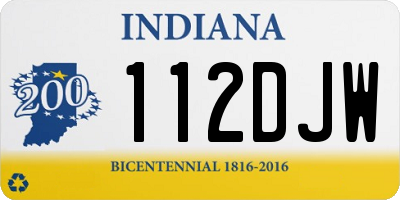 IN license plate 112DJW