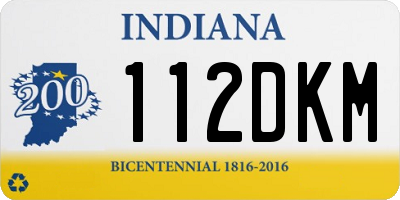 IN license plate 112DKM