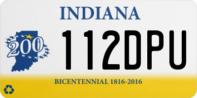 IN license plate 112DPU