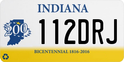 IN license plate 112DRJ