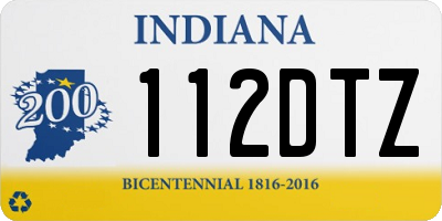 IN license plate 112DTZ
