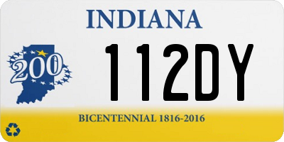 IN license plate 112DY