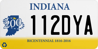 IN license plate 112DYA
