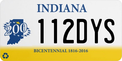 IN license plate 112DYS