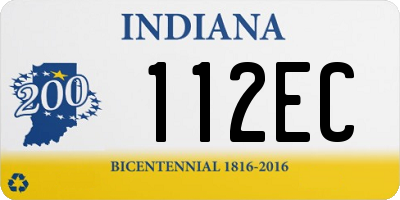 IN license plate 112EC