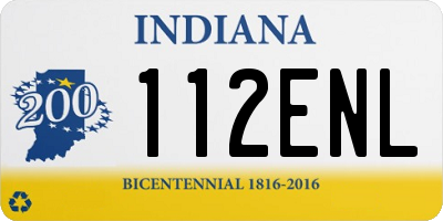 IN license plate 112ENL