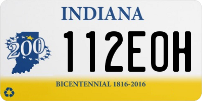 IN license plate 112EOH