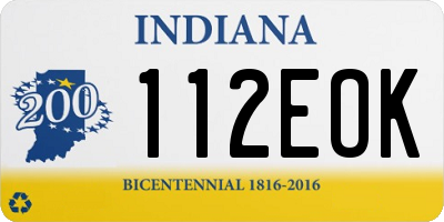 IN license plate 112EOK