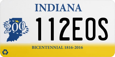 IN license plate 112EOS