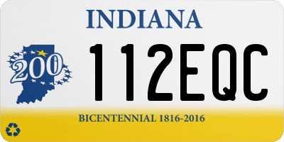 IN license plate 112EQC
