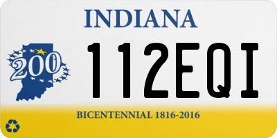 IN license plate 112EQI