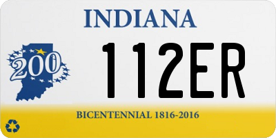 IN license plate 112ER
