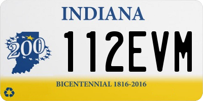 IN license plate 112EVM
