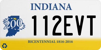 IN license plate 112EVT