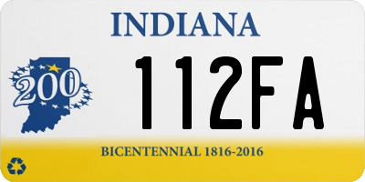 IN license plate 112FA
