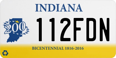 IN license plate 112FDN