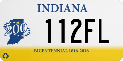 IN license plate 112FL