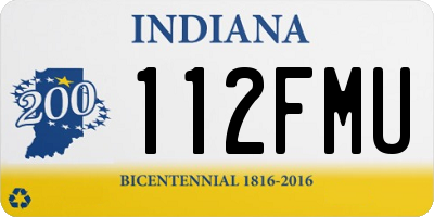 IN license plate 112FMU