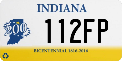 IN license plate 112FP
