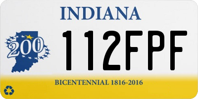 IN license plate 112FPF