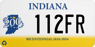 IN license plate 112FR