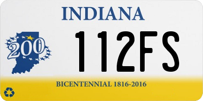 IN license plate 112FS