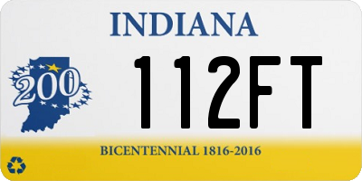 IN license plate 112FT