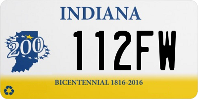 IN license plate 112FW