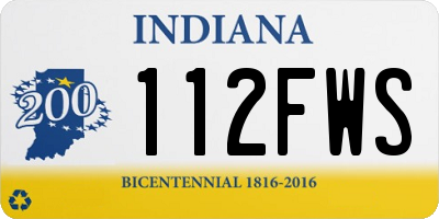 IN license plate 112FWS