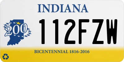 IN license plate 112FZW